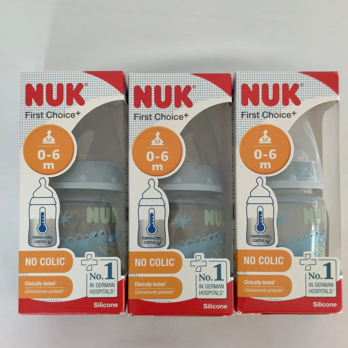 Lots de 3 Biberons NUK First Choice+ 0-6 Mois Neuf