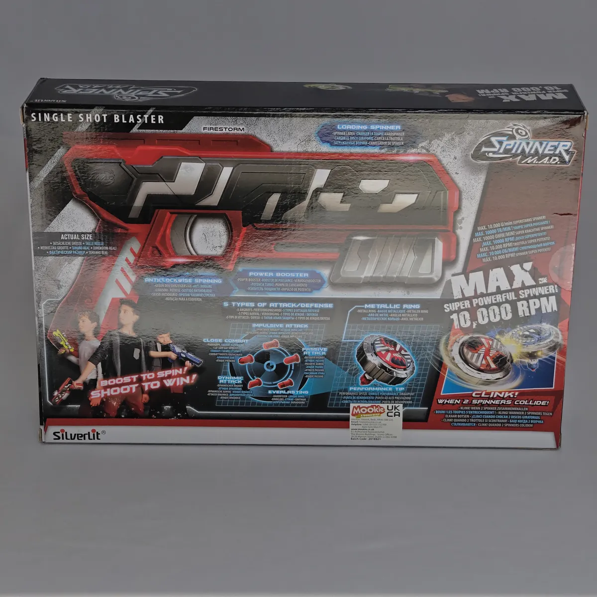 Pistolet Lanceur et Toupie Spinner M.A.D. Silverlit - Image 1